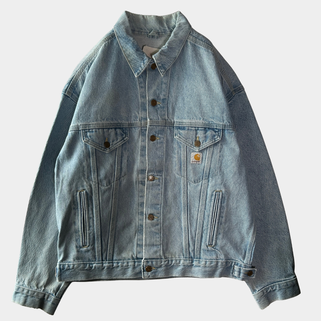 80's~ Carhartt カーハート デニムジャケット 青 (XL)/B3397J-SO