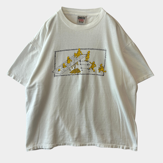 90's カリフォルニア州立ポリテクニック大学 学生ラジオ マーチャンダイズTシャツ 白 ONEITA(XL)/B2721T-SO