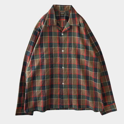 60's Van Heusen  コットン/ポリ混紡 オープンカラーシャツ (L)/C0747SH-SO