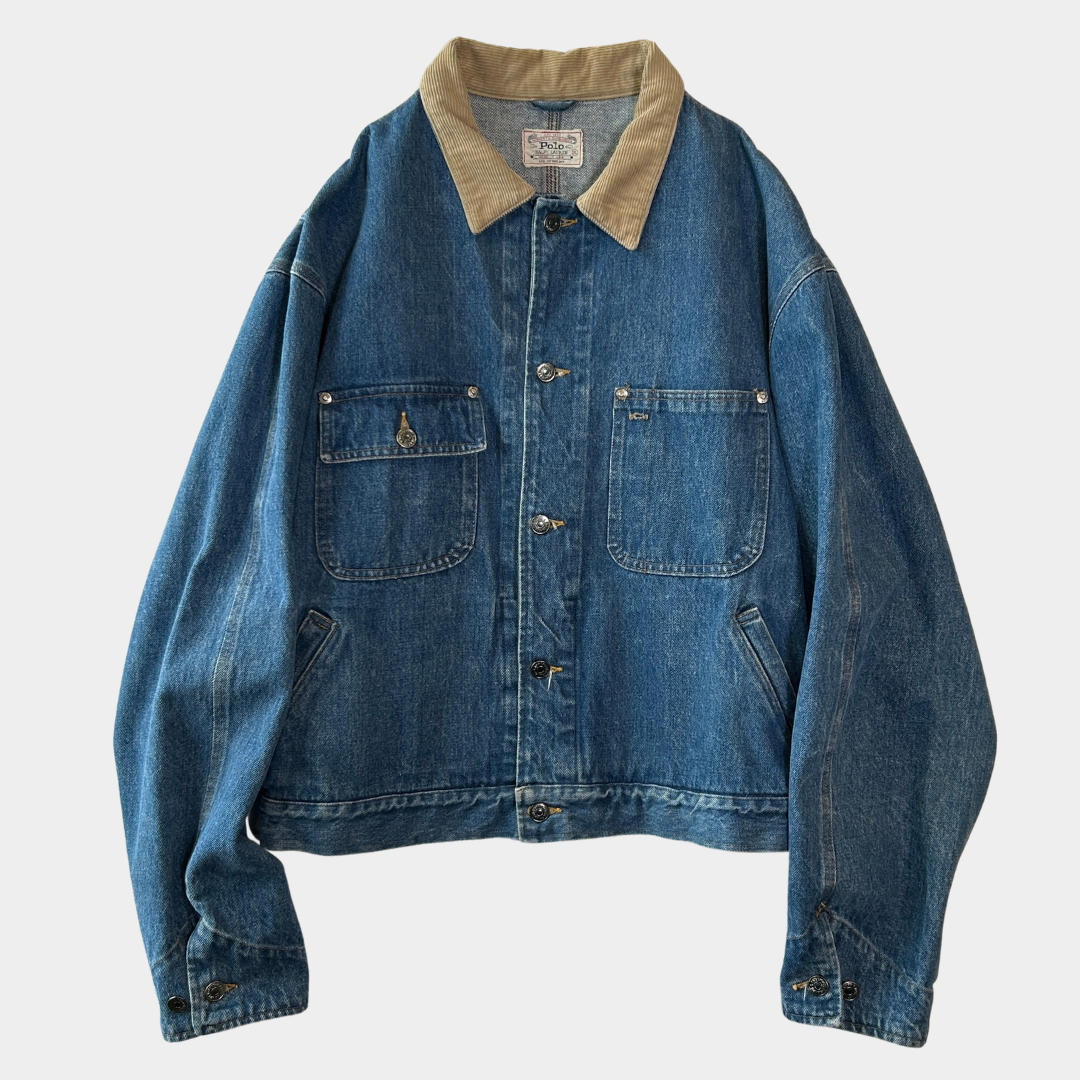 80's~90's Polo Ralph Lauren ラルフローレン デニムトラッカージャケット (XL)/C1727J-SO