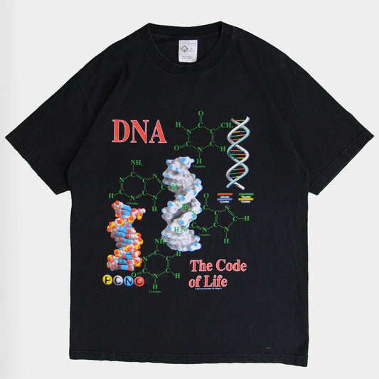 90's The Code of Life DNA サイエンスTシャツ 黒(L)/A4115T-SO