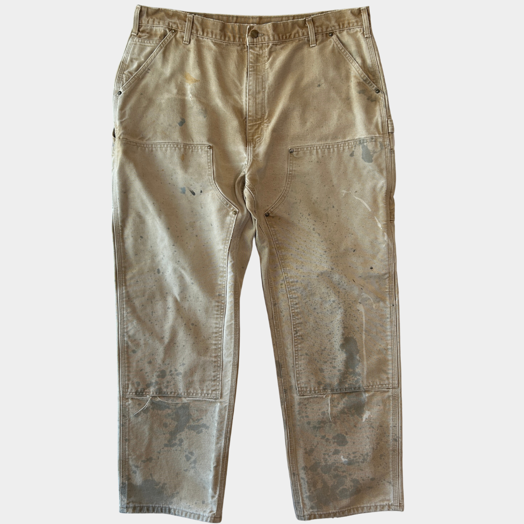 00's Carhartt カーハート ダブルニー ベージュ (サイズ不明)/C1055P-SO