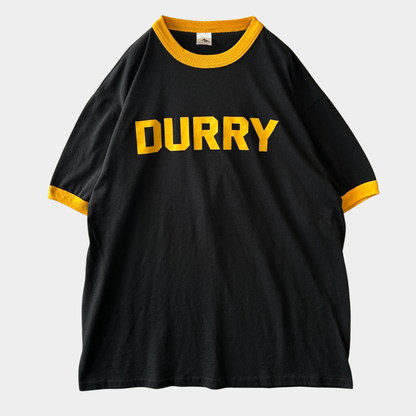 00's AUGUSTA リンガーTシャツ DURRY ブラック/イエロー (XL)/C0705T-SO