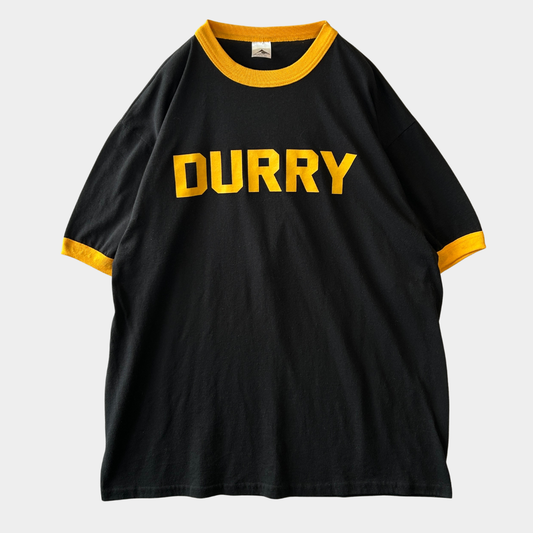 00's AUGUSTA リンガーTシャツ DURRY ブラック/イエロー (XL)/C0705T-SO