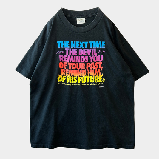 90's Living Epistles メッセージTシャツ キリスト ヨハネの黙示録 黒(XL)/A6419T-SO