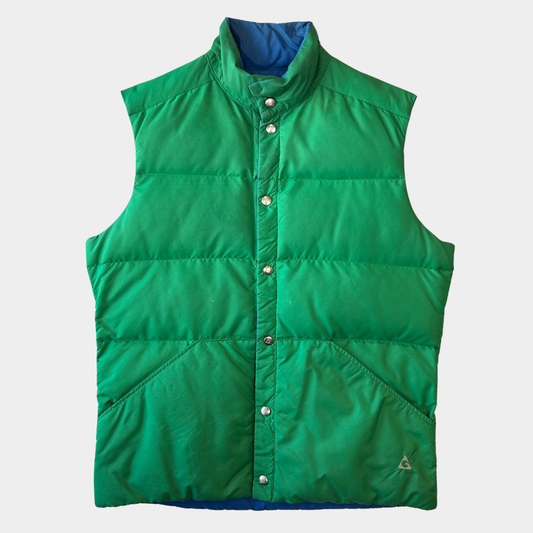 80's GERRY リバーシブルダウンベスト グリーン/ブルー(L)/C0249V-SO