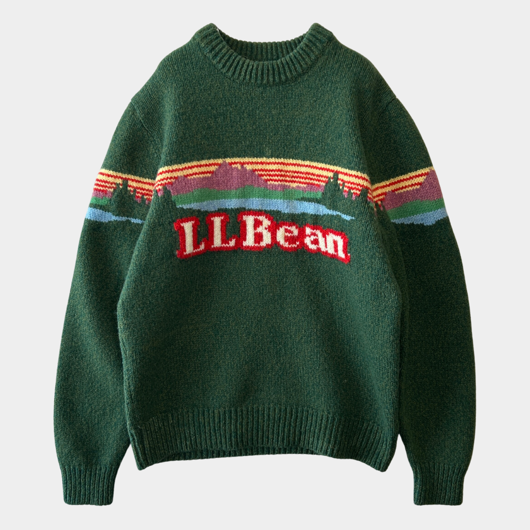 L.L.Bean カタディンロゴセーター　ニット グリーン (M)/A8981K-SO