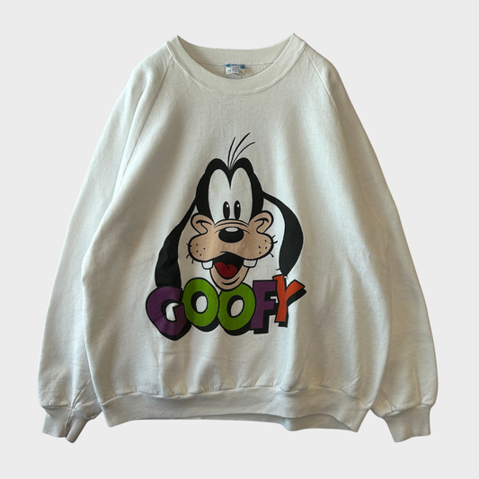 80's Disney Goofy ディズニー キャラクタースウェット 白 (One Size)/A7874S-SO