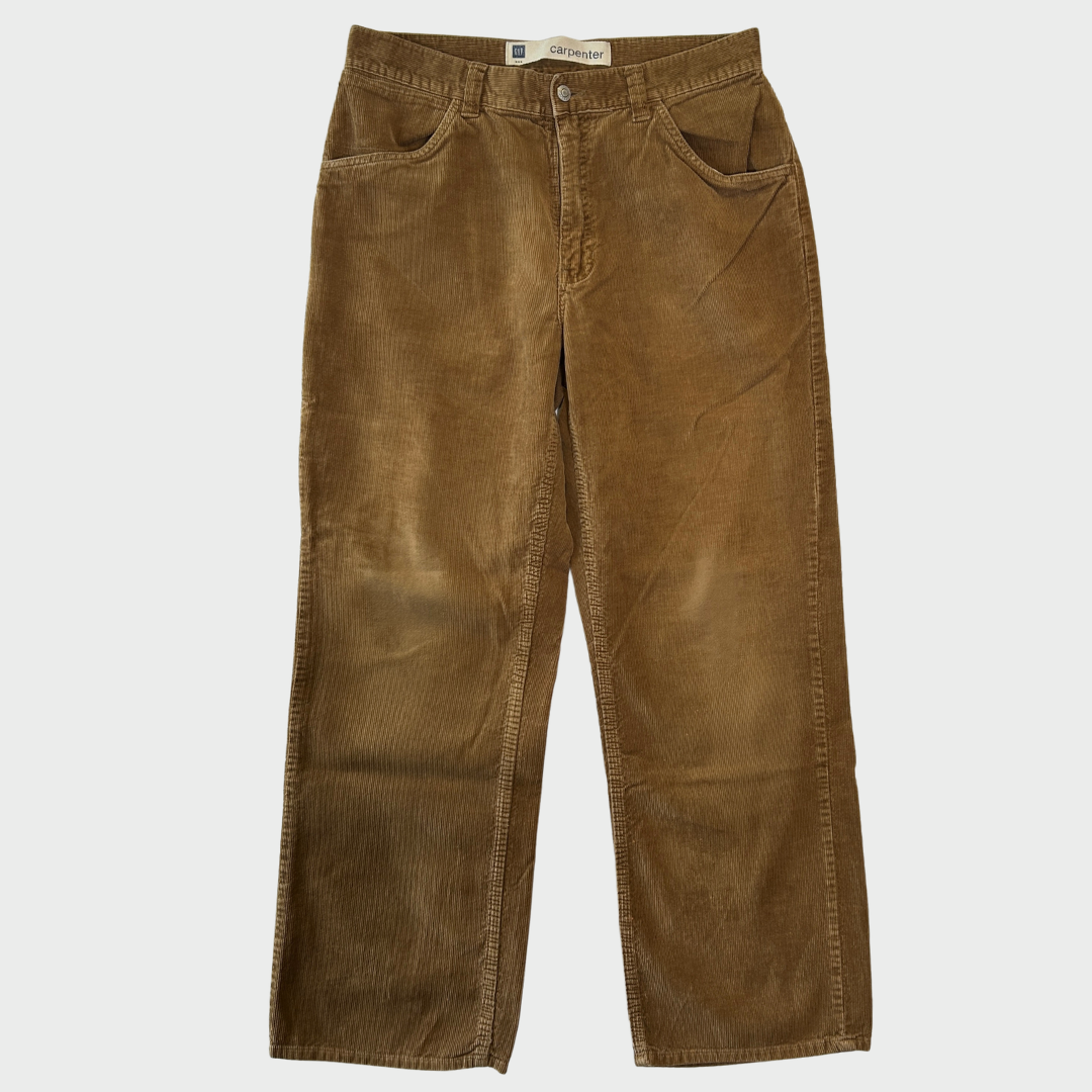 90-00's GAP コーデュロイ carpenter カーペンターパンツ ブラウン (32×32)/B4161P-SO