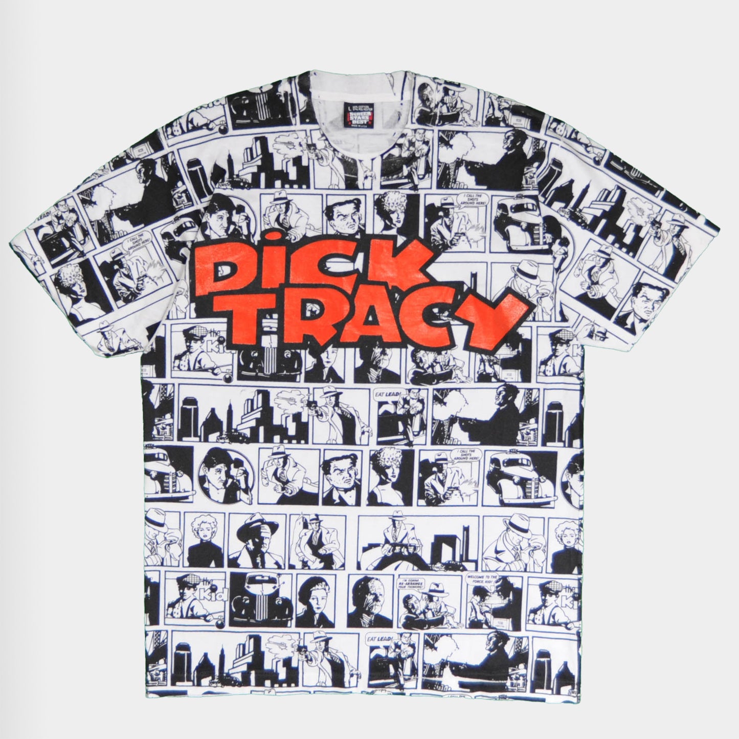 90's DICK TRACY 総柄Tシャツ(L)/A3657T-SO