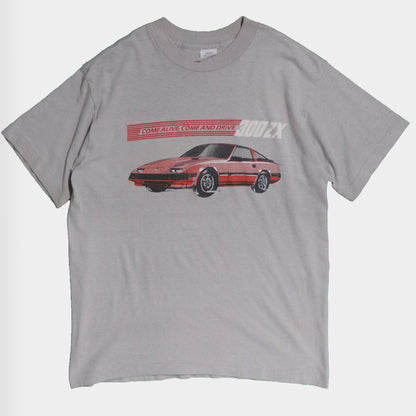 80's NISSAN 300ZX プリントTシャツ(L)グレー/A2797S-SO