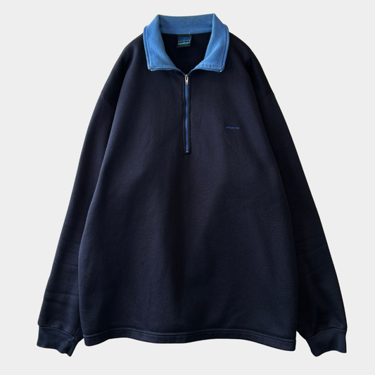 90's Patagonia パタゴニア CAPILENE キャプリーン フリースプルオーバー ネイビー(XXL)/A9848F-SO