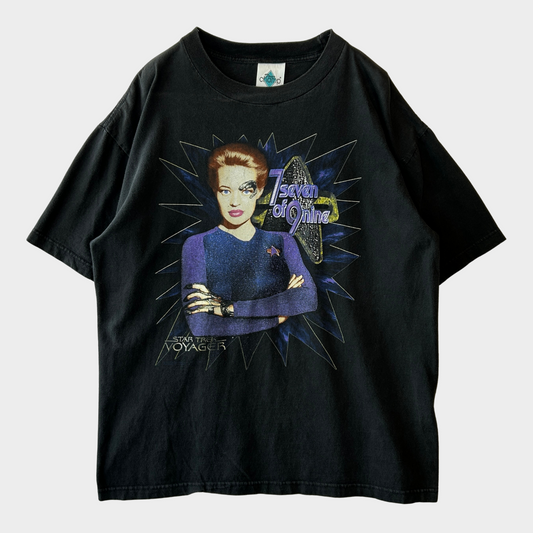 00's STAR TREK VOYAGER "7 seven of 9 nine" スタートレック セブンオブナイン Tシャツ (L)/A7263T-SO