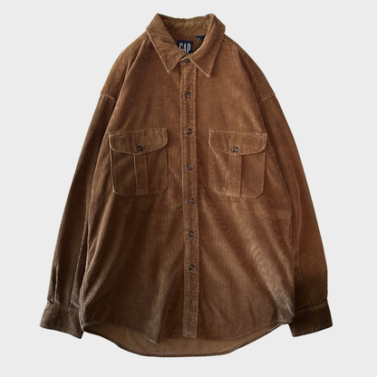 90's GAP ギャップ コーデュロイシャツ ブラウン(M)/B4188SH-SO