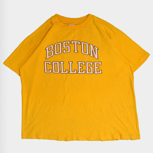 80's champion BOSTON DOLLEGE Tシャツ 黄 (XL)/A2809T-SO