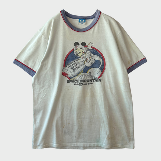 80's DISNEY SPACE MOUNTAIN MICKEY MOUSE ディズニー スペースマウンテン ミッキー Tシャツ (L)/B2735T-SO