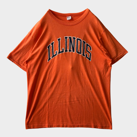 80's Champion ILLINOIS カレッジTシャツ オレンジ (XL)/A6377T-SO