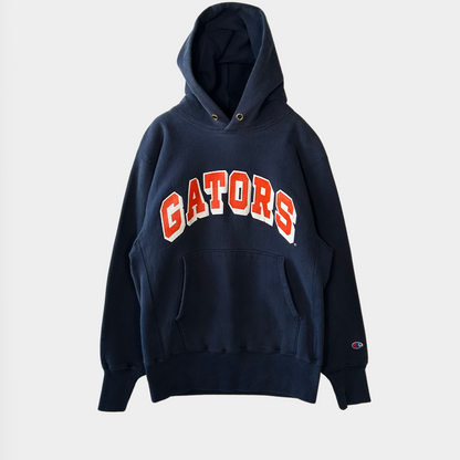 90's Champion ReverseWeave リバースウィーブ フーディ GATORS  プリント ネイビー (M)/A1439R-SO