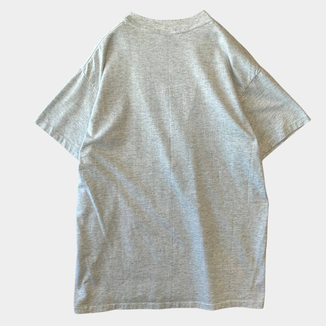 90's Buttwiser バドワイザー パロディーTシャツ グレー ONEITA(L)/C0427T-SO