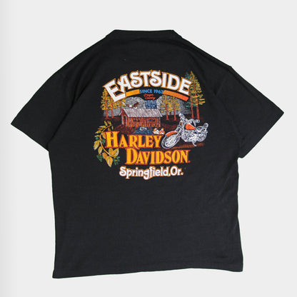 80's HARLEY-DAVIDSON Tシャツ 黒 (XL)/A4080T-SO