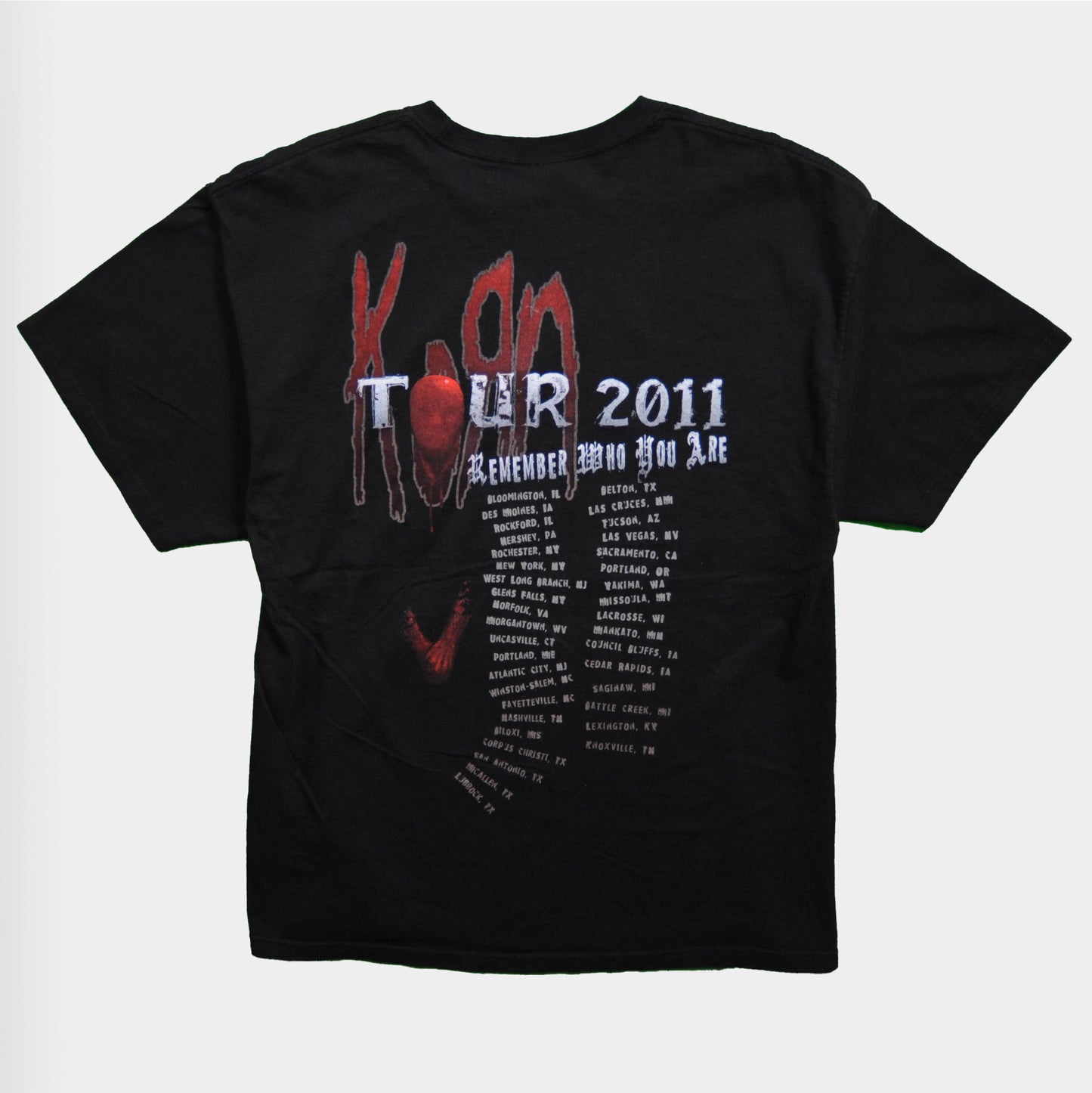00's KORN"REMEMBER WHO YOU ARE"2011ツアーTシャツ(XL)/A3037T-S