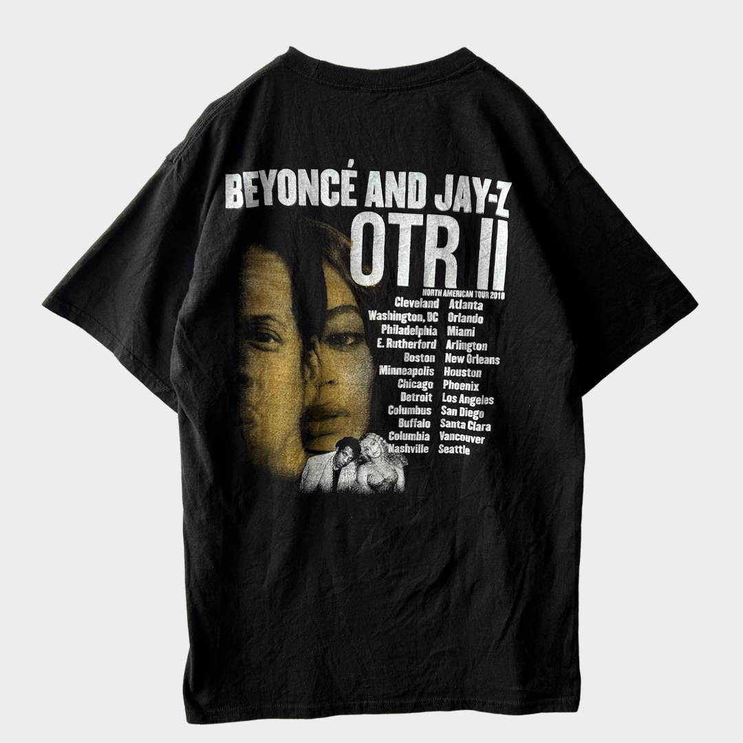 00's Hanes ビヨンセ ジェイ・Z On The Run ツアーTシャツ 黒 (M