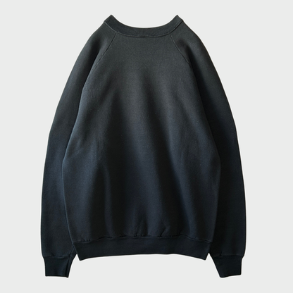 90's Screen stars "Don't worry Be Happy" ラグランスウェット 黒 (XL)/A8179S-SO