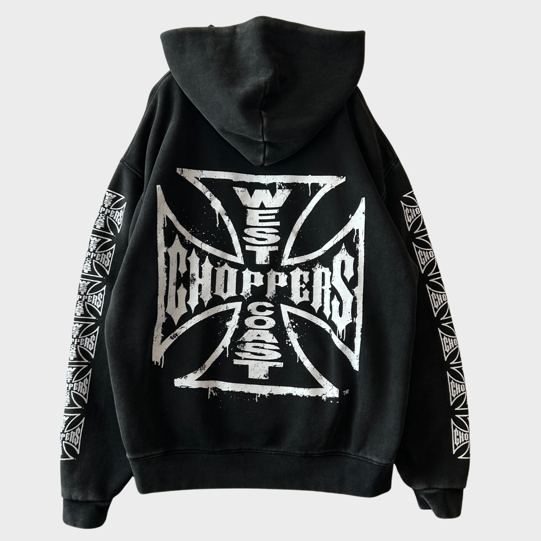 WEST COAST CHOPPERS ウェストコーストチョッパーズ アイアンクロス スウェットフーディー パーカー (M)/B4134R-SO