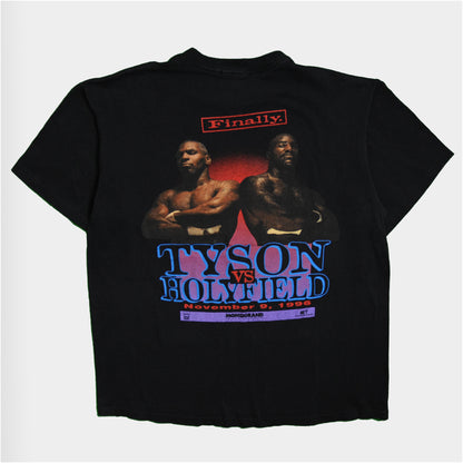 90's TYSON VS HOLYFIELD Tシャツ 黒 (XL)/A3100T-S