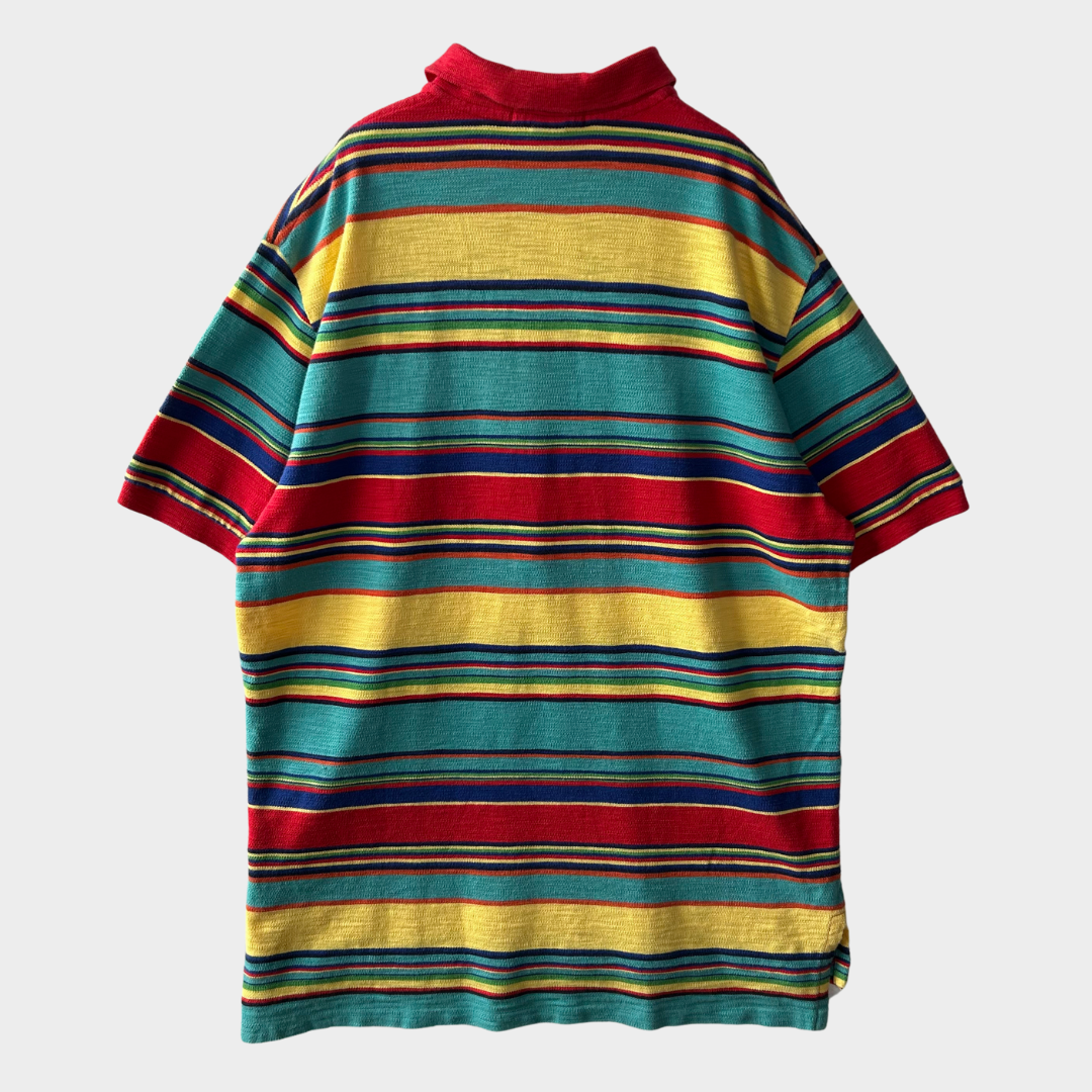 00's Ralph Lauren ポロシャツ 赤緑黄青 (L)/B2504T-SO