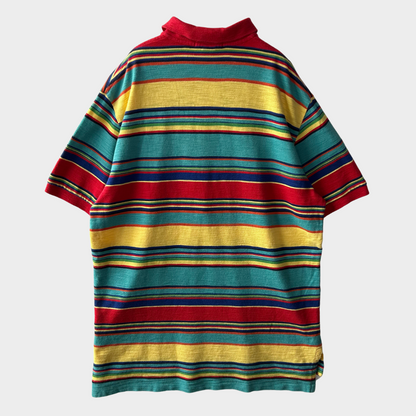 00's Ralph Lauren ポロシャツ 赤緑黄青 (L)/B2504T-SO