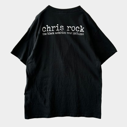 00's Chris Rock クリス・ロック "the black ambition" コメディーツアーTシャツ ブラック(L)/C1111T-SO
