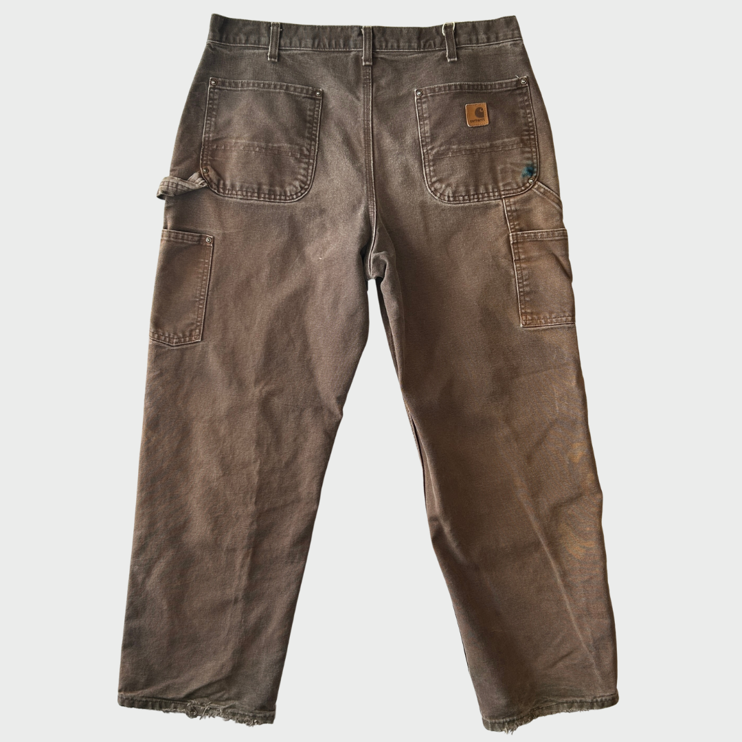 00's Carhartt カーハート ダブルニー ペインターパンツ B136 DKB ダークブラウン (W36/L30) /B3727P-SO