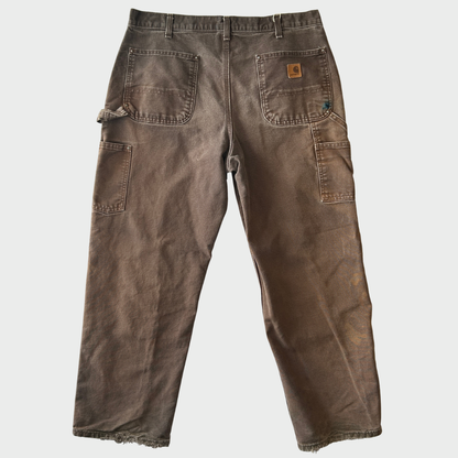 00's Carhartt カーハート ダブルニー ペインターパンツ B136 DKB ダークブラウン (W36/L30) /B3727P-SO
