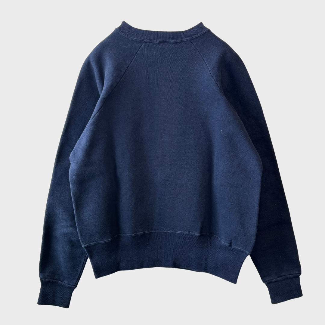 60's Sears シアーズ ブランクスウェット ラグラン 綿100 ネイビー(L)/AA5833S-SO