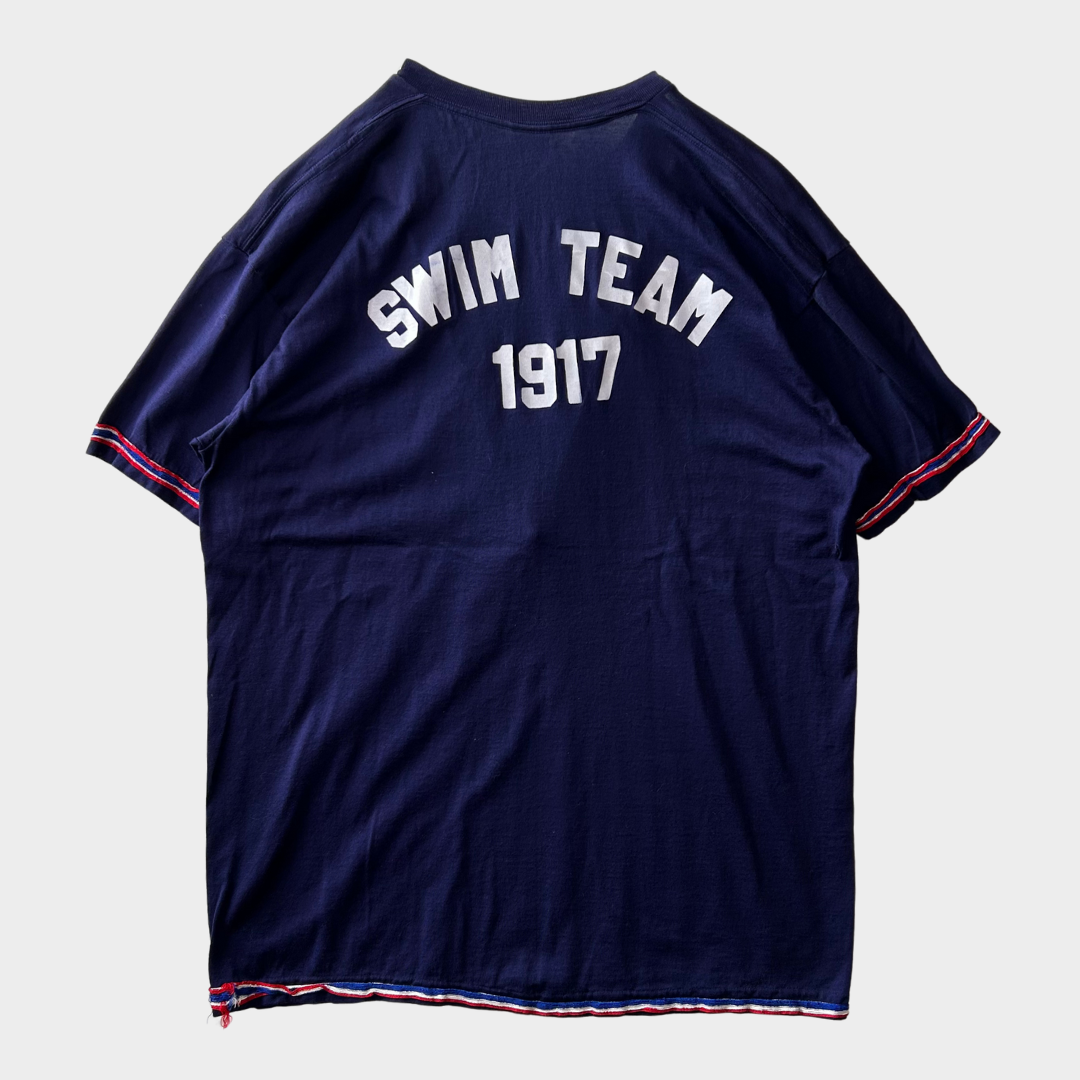 70’s SEARS SWIM TEAM 1917 ポケットTシャツ 紺 (XL)/A6438T-SO