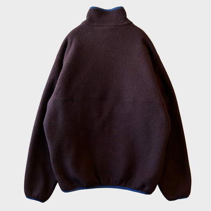90's Patagonia パタゴニア スナップT ビターチョコ×サファイア (L)/C0098F-SO
