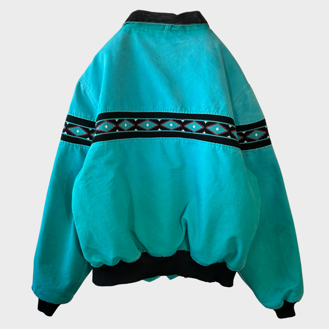 90's Carhartt カーハート South West Collection サウスウエストジャケット JQ041 Teal /B3421J-SO
