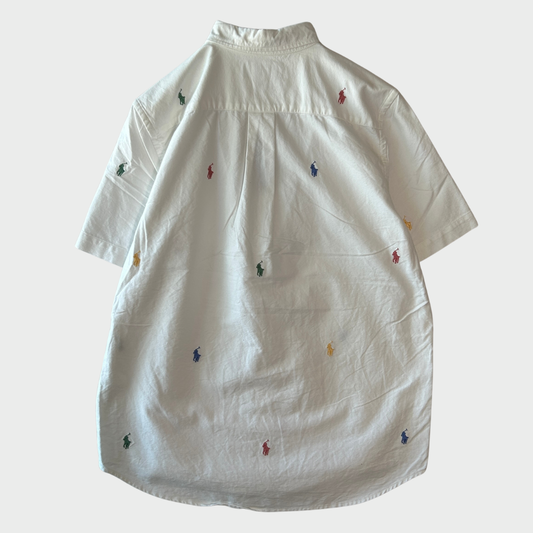 POLO RALPH LAIREN カラフルポニー 総柄 半袖シャツ (XL/TG)/B2800S-SO