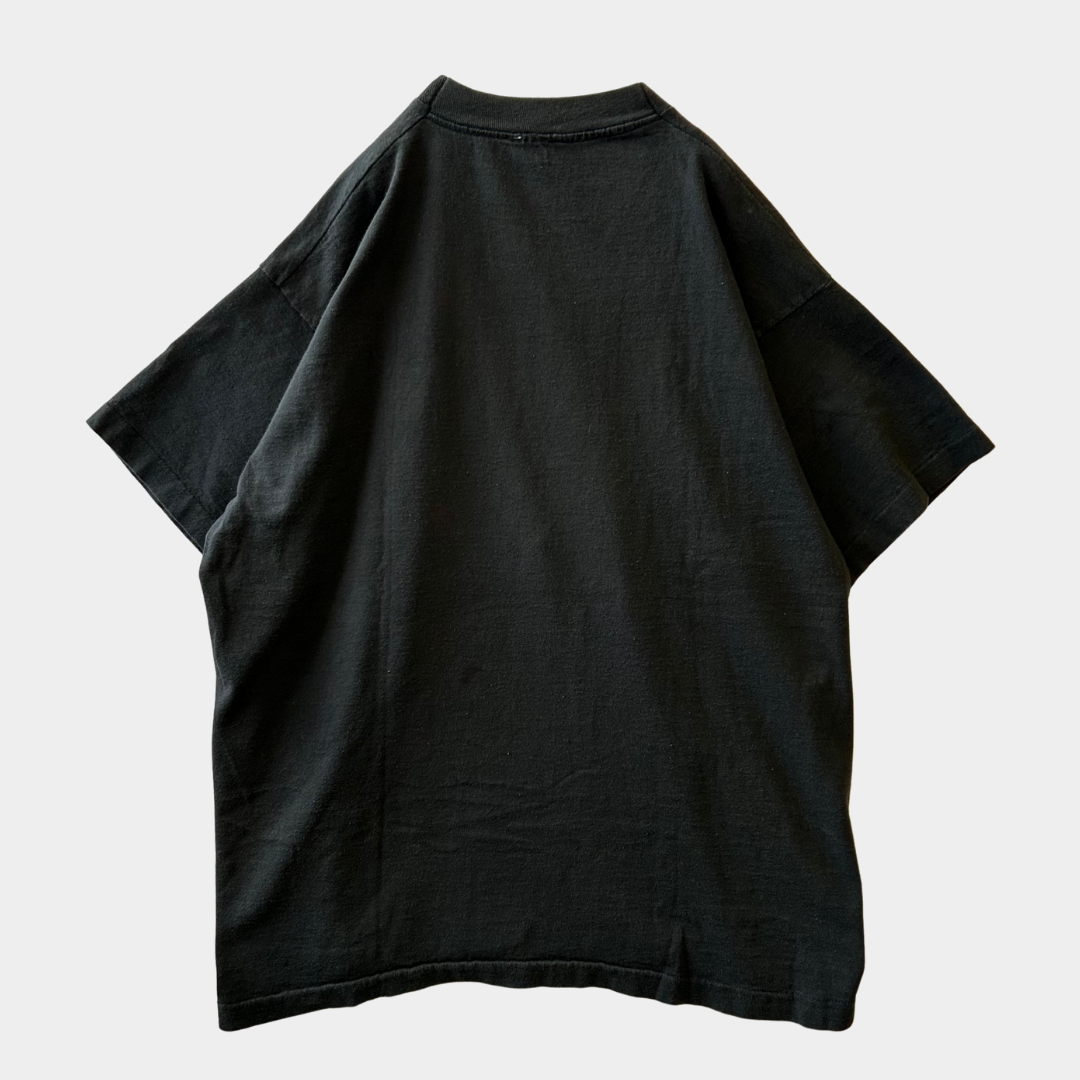 80's PEACEマーク アートTシャツ 黒/A6431