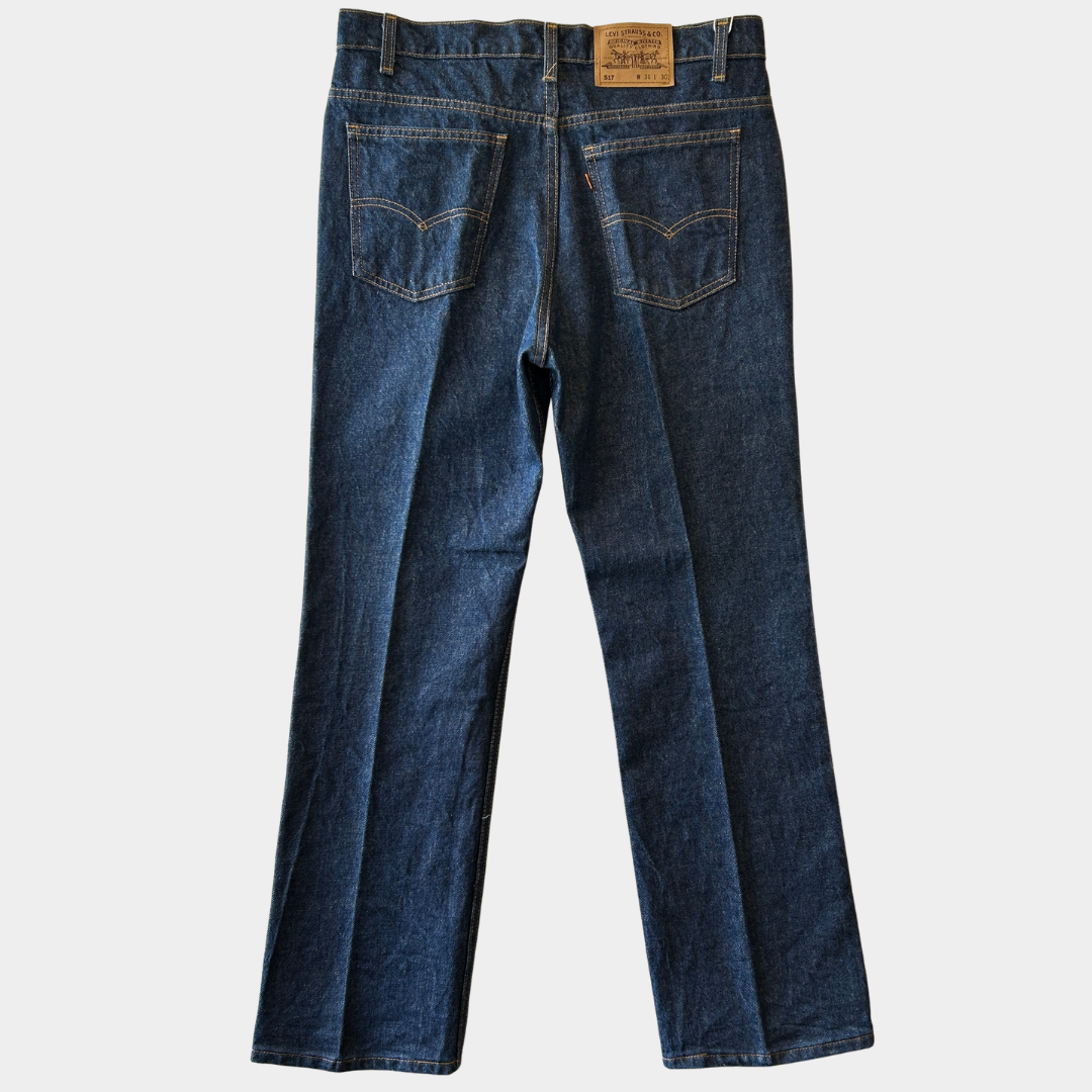 90's Levi's リーバイス 517 デニムパンツ ブーツカット 濃紺(36×30)/C1200P-SO