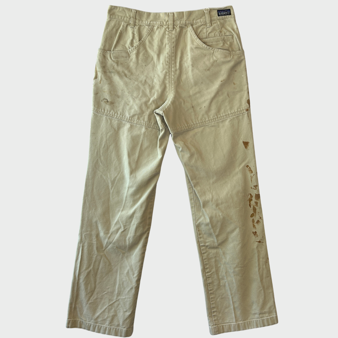 1998 Patagonia パタゴニア スタンドアップパンツ ダブルニーワークパンツ ベージュ (w32)/C0118P-SO