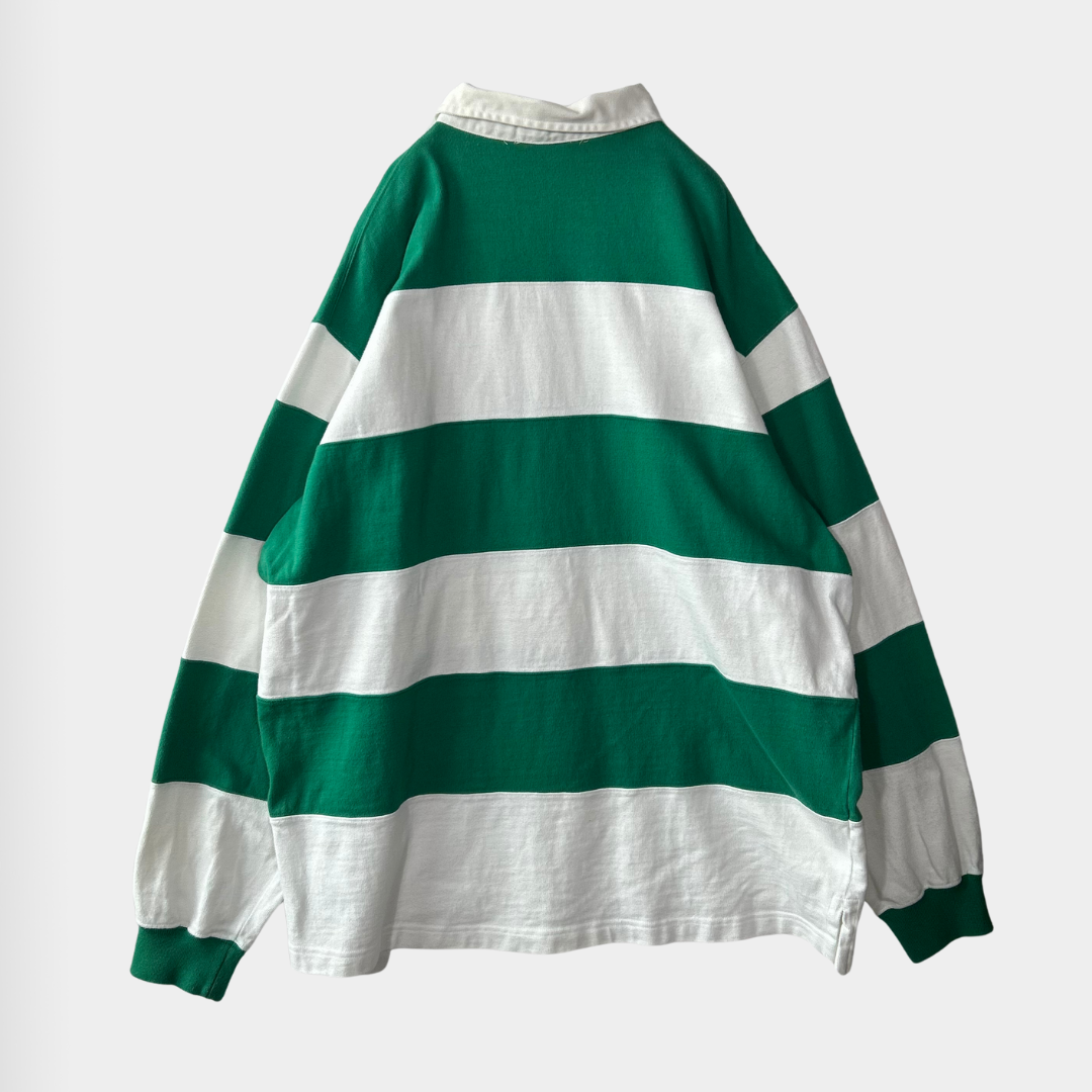 00's Polo by Ralph Lauren Rugger shirt ラガー・シャツ 緑白 (XL 00's Polo by Ralph Lauren Rugger shirt ラガー・シャツ 緑白 (XL