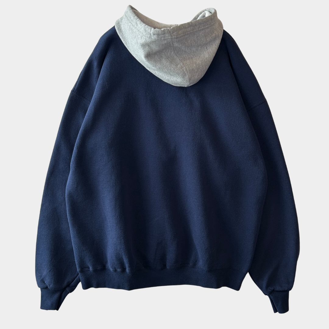 90's Mickey Inc ”MICKEY" ミッキーマウス  プリントスウェットフーディー ネイビー(XXL)/C1470S-SO