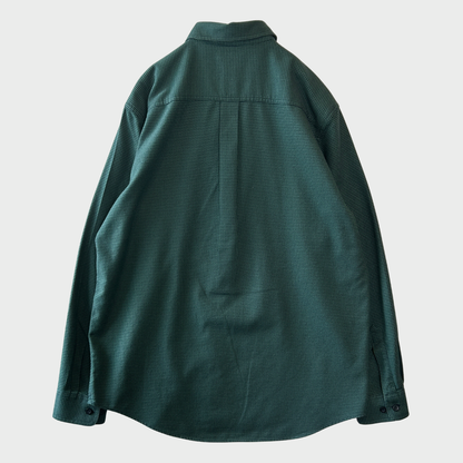 00's L.L.Bean エルエルビーン 千鳥格子柄 ボタンダウンシャツ 深緑 (M) /B4151SH-SO