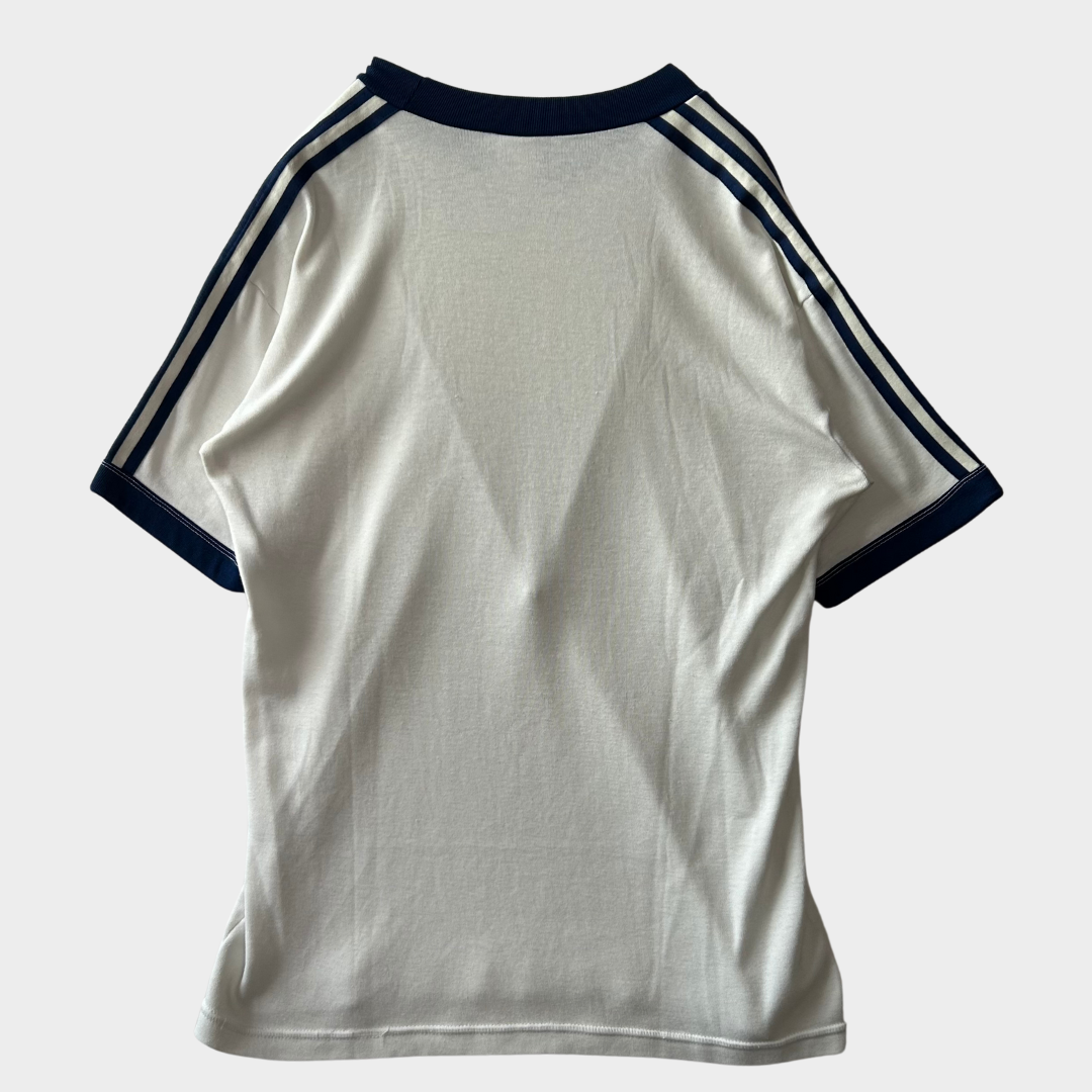 90's Adidas ゲームシャツ リンガーTシャツ 白 (サイズ不明)/A6405T-SO