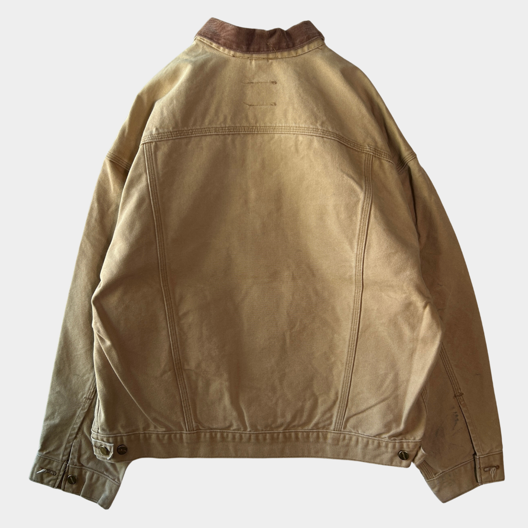 90's~ Carhartt カーハート ダック地 トラッカージャケット ベージュ (サイズ不明)/C1572J-SO