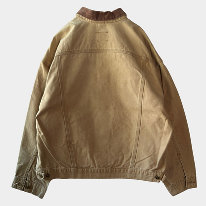 90's~ Carhartt カーハート ダック地 トラッカージャケット ベージュ (サイズ不明)/C1572J-SO
