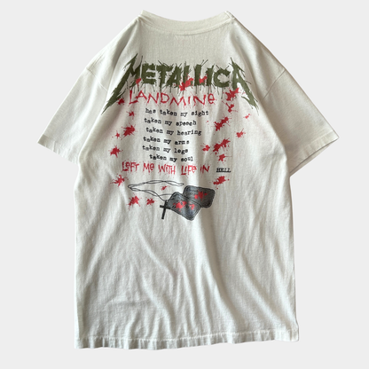 80's Metallica × Pushead メタリカ 『One』プロモTシャツ バンドT パスヘッド (L)/A8529T-SO