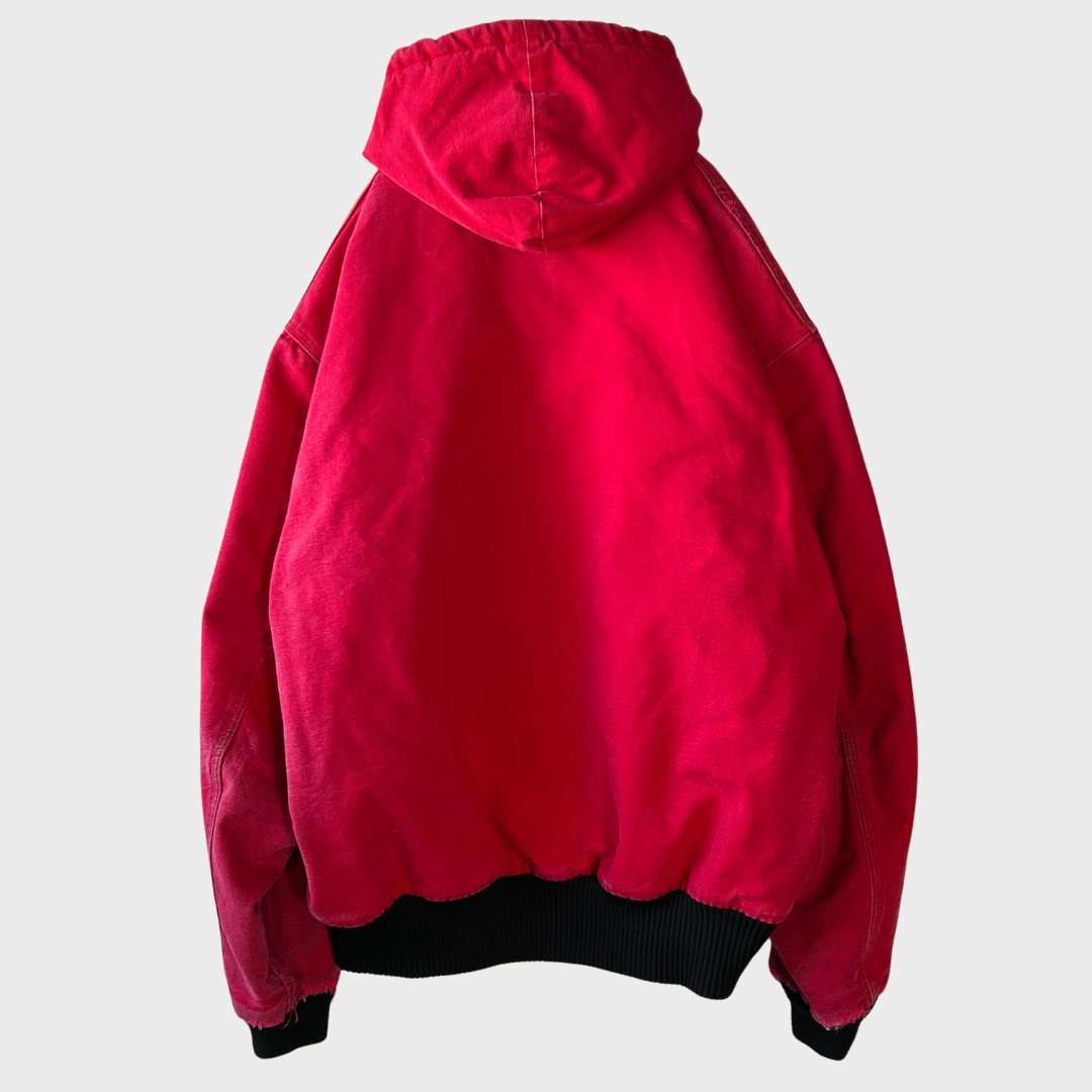 90's Carhartt カーハート "Askco Electric Supply" 企業ロゴ アクティブジャケット 赤 (サイズ不明)/C0193J-SO